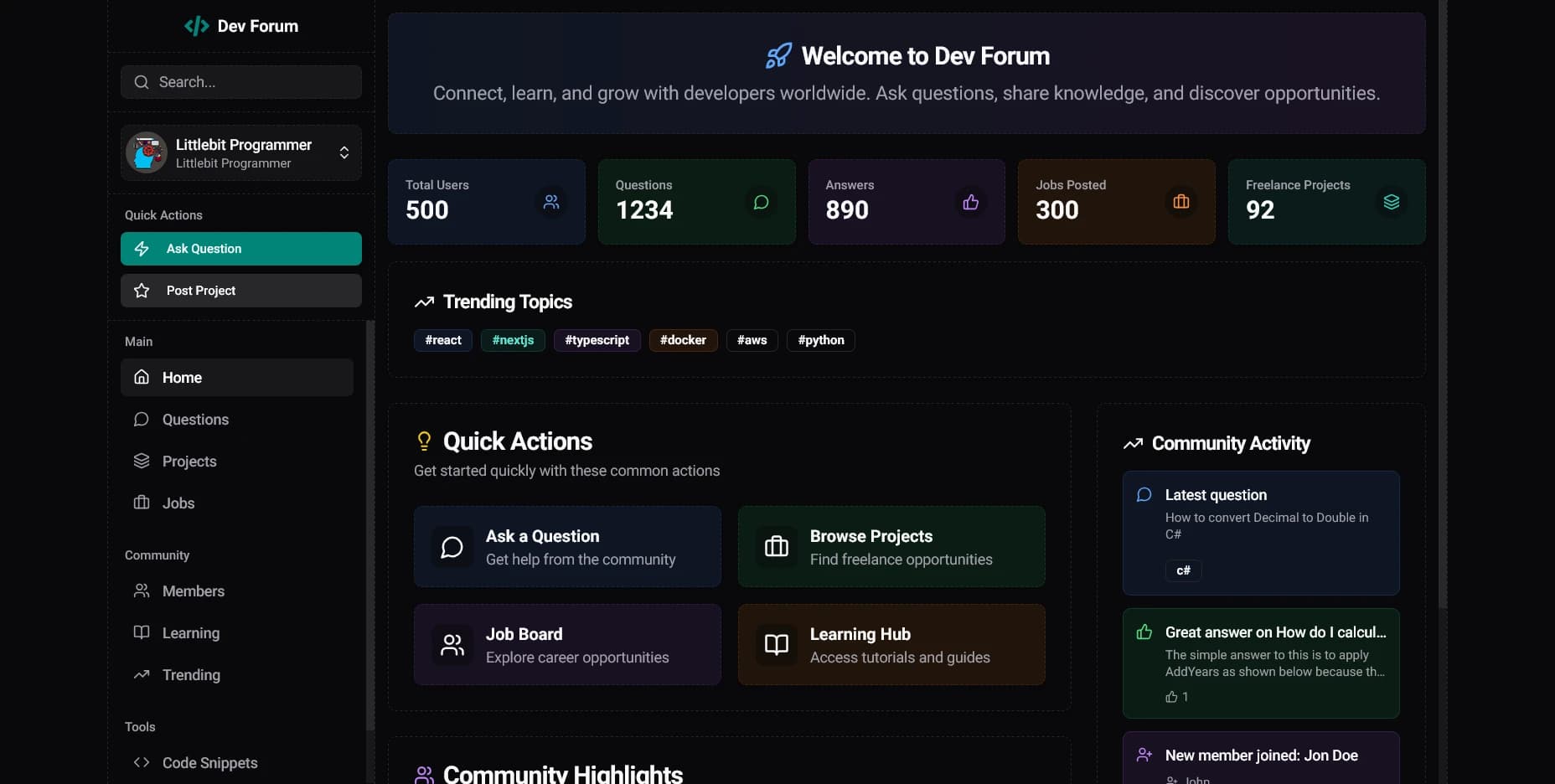 Dev Forum